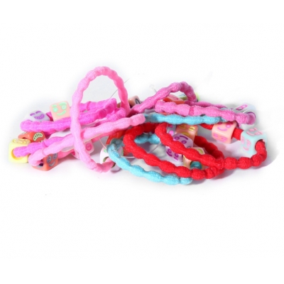 Soft material elastic cord with beads hair band